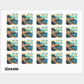Aangepaste tekst Madeira Portugal Vierkante Sticker (Vel)