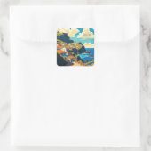 Aangepaste tekst Madeira Portugal Vierkante Sticker (Tas)