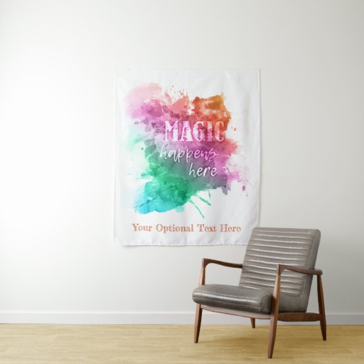 Aangepaste tekst "Magische" tapijten Wandkleed (In situ)