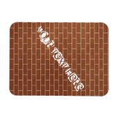 Aangepaste tekst Magnet met Brick Wall Design Magneet (Horizontaal)