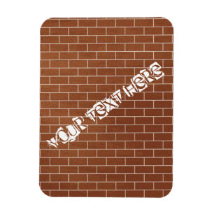 Aangepaste tekst Magnet met Brick Wall Design Magneet