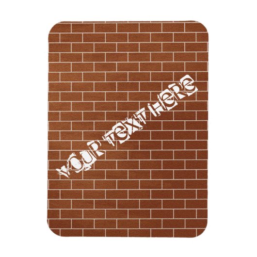 Aangepaste tekst Magnet met Brick Wall Design Magneet (Verticaal)