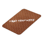 Aangepaste tekst Magnet met Brick Wall Design Magneet (Linkerzijde)