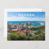 Aangepaste tekst Malaga Spanje Gebied Foto Briefkaart (Voorkant / Achterkant)