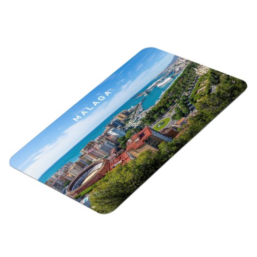 Aangepaste tekst Malaga Spanje Gebied Foto Magneet (Linkerzijde)