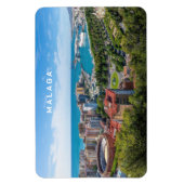 Aangepaste tekst Malaga Spanje Gebied Foto Magneet (Verticaal)