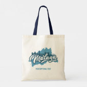 Aangepaste tekst Malaga Spanje Tote Bag (Achterkant)