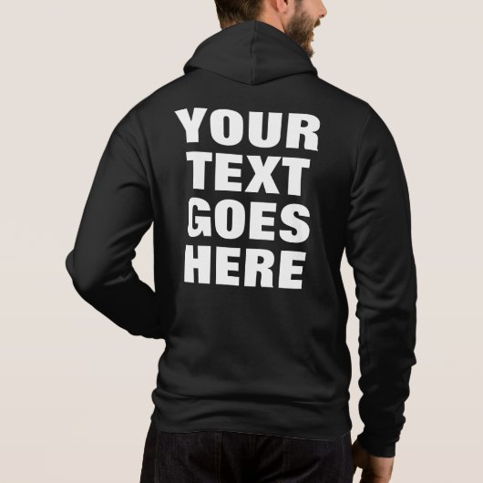 Aangepaste tekst Mannen elegante achterkant Print  Hoodie (Achterkant)