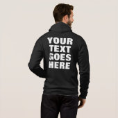 Aangepaste tekst Mannen elegante achterkant Print  Hoodie (Achterkant volledig)