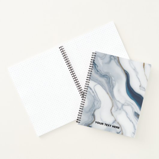 Aangepaste tekst - Marmeren patroon Notitieboek (Binnen)