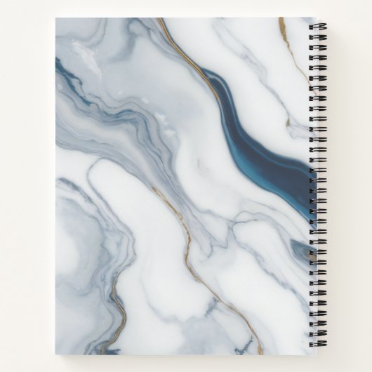 Aangepaste tekst - Marmeren patroon Notitieboek (Achterkant)