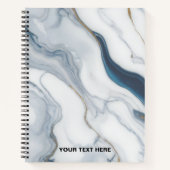Aangepaste tekst - Marmeren patroon Notitieboek (Voorkant)