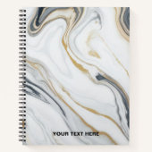 Aangepaste tekst - Marmeren patroon Notitieboek (Voorkant)