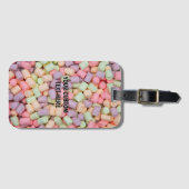 Aangepaste tekst marshmallows bagagelabel (Voorkant (horizontaal))