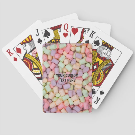 Aangepaste tekst Marshmallows Pokerkaarten (Achterkant)