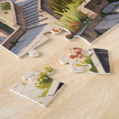 Aangepaste tekst Matera Italië Reis Sassi di Mater Legpuzzel (Zijkant)