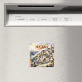 Aangepaste tekst Matera Italië Reis Sassi di Mater Magneet (Insitu (Vaatwasser))