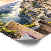 Aangepaste tekst Matera Italië Reis Sassi di Mater Poster (Hoek)