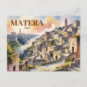 Aangepaste tekst Matera Italië Reizen Sassi di Mat Briefkaart (Voorkant)