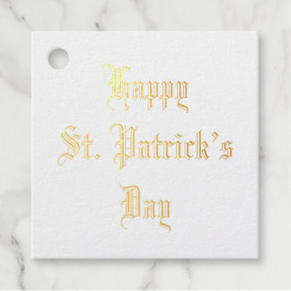 Aangepaste tekst Mechanische Top Hat St. Pat's Day Bedankjes Labels