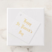 Aangepaste tekst Mechanische Top Hat St. Pat's Day Bedankjes Labels (Met doos)