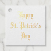 Aangepaste tekst Mechanische Top Hat St. Pat's Day Bedankjes Labels (Voorkant)
