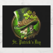 Aangepaste tekst Mechanische Tophat St Patrick's D Bier Etiket (Enkel label)