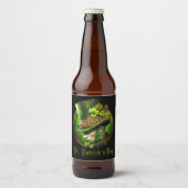 Aangepaste tekst Mechanische Tophat St Patrick's D Bier Etiket (Voorkant)