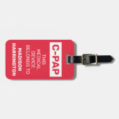 Aangepaste tekst Medisch apparaat Bagagelabel (Voorkant horizontaal)