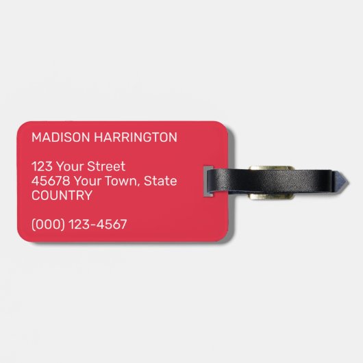 Aangepaste tekst Medisch apparaat Bagagelabel (Achterkant horizontaal)