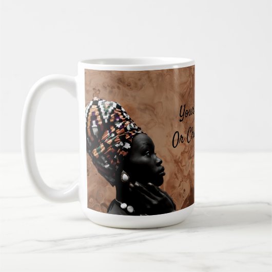 Aangepaste tekst Melanin Pride Strong Black Girl Q Koffiemok (Links)