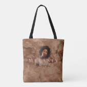 Aangepaste tekst Melanin Pride Strong Black Girl Q Tote Bag (Achterkant)