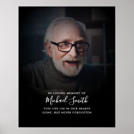 Aangepaste tekst Memorial Foto Afdrukken Poster