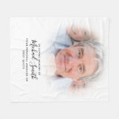 Aangepaste tekst Memorial Tribute Photo Fleece Dek (Voorkant (Horizontaal))