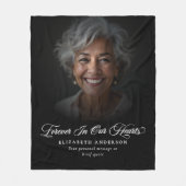 Aangepaste tekst Memorial Tribute Photo Fleece Deken (Voorkant)