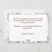 Aangepaste tekst Menorah Glow: A Waterverf Chanoek Feestdagenkaart (Achterkant)