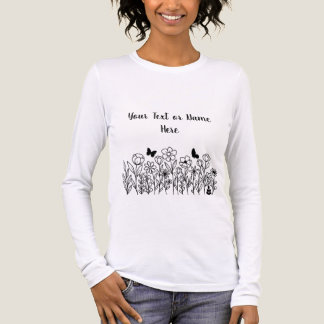 Aangepaste tekst met bloemen Tri-Blend shirt