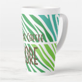 Aangepaste tekst met groene tinten afdrukken latte mok (Rechterhoek)