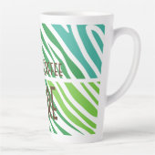 Aangepaste tekst met groene tinten afdrukken latte mok (Rechts)