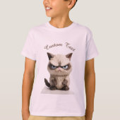 Aangepaste tekst met Grumpy Cat T-shirt (Voorkant)