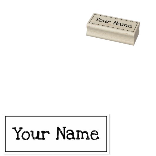 Aangepaste tekst met handgeschreven naam voor kind rubberstempel (Gestempeld)