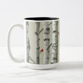 Aangepaste tekst met harten op de Valentijn Bomen Tweekleurige Koffiemok (Links)