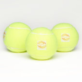 Aangepaste tekst met Leaf Logo Afbeelding Sports D Tennisballen (Multi)