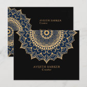 Aangepaste tekst met luxe mandala ansichtkaart briefkaart (Voorkant / Achterkant)