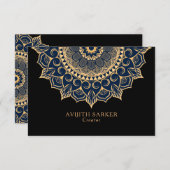 Aangepaste tekst met luxe mandala platte dank voor bedankkaart (Voorkant / Achterkant)