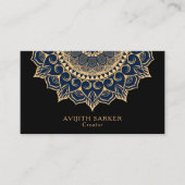 Aangepaste tekst met luxe mandala visitekaartje (Voorkant)