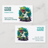 Aangepaste tekst met t-rex Pickleball Visitekaartje (Voorkant / Achterkant)