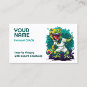 Aangepaste tekst met t-rex Pickleball Visitekaartje (Voorkant)