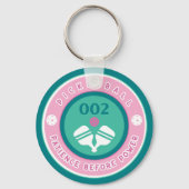 Aangepaste tekst met twee zijden pekelbal sleutelhanger (Voorkant)