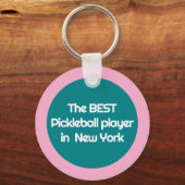 Aangepaste tekst met twee zijden pekelbal sleutelhanger (Achterkant)